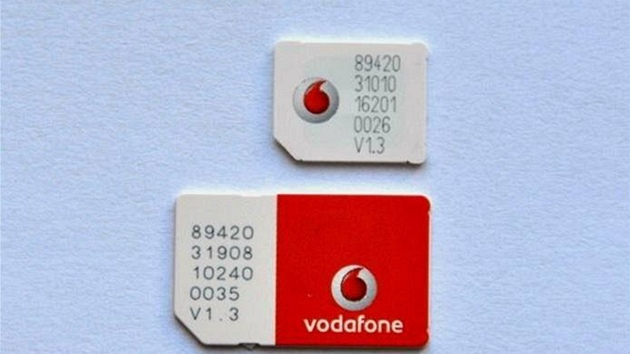Micro SIM karta operátora Vodafone