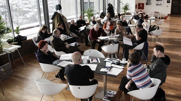 První �tená zkou�ka k inscenaci Gottland