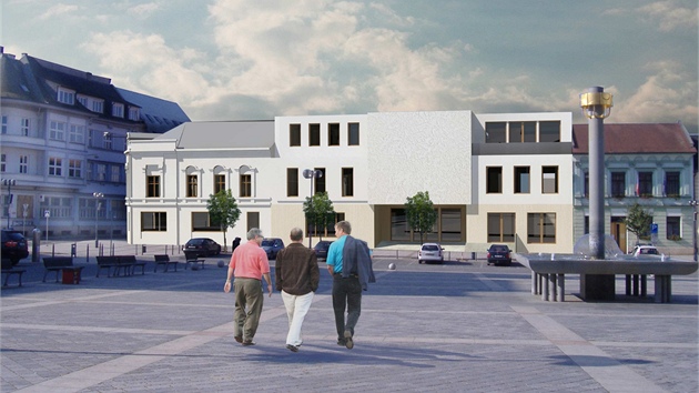 Návrh nové budovy perovské radnice od Aleny Balcárkové.