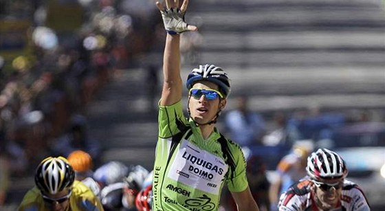 GESTO VÍTZE. Slovák Peter Sagan vyhrál v Kalifornii i estou etapu.