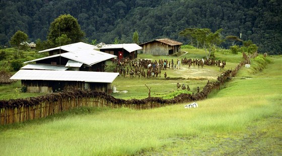 Pistávací dráha indonéského letit v údolí Beliam