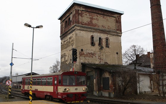 Vodárenská v v areálu nádraí Opava-východ.