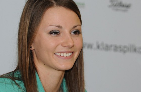 Klára Spilková na tiskové konferenci ped zahájením sezony Ladies European Tour.
