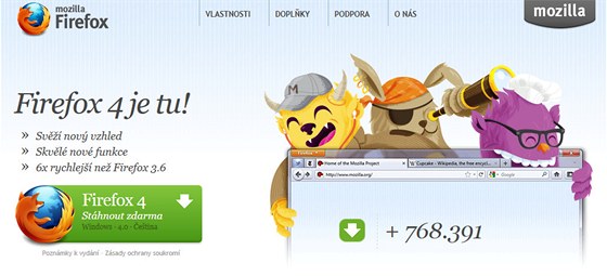 Firefox 4 pináí vylepení v oblasti rychlosti i uivatelského rozhraní