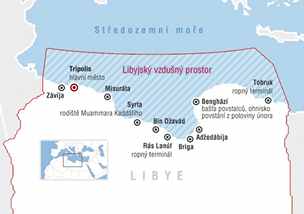 mapka - Kde se v Libyi bojuje