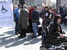Postiení v Brn protestovali proti reform, mají pijít o výhody. (22.3. 2011)