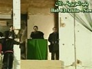 Libyjský vdce Muammar Kaddáfí v Tripolisu (22. bezna 2011)