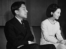 Akihito, jet jako korunní princ, a princezna Miiko v roce 1970.