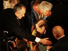 Václav Havel na slavnostní premiée filmu Odcházení (Praha, 22. bezna 2011)