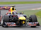 Mark Webber s vozem Red Bull pi prvním tréninku GP Austrálie.