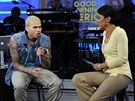 Chris Brown s moderátorkou Robertsovou v poadu Good Morning America (2015)