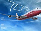 Rozmry a kapacita letadla Boeing 747-8 Intercontinental