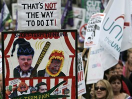 Protivldn demonstrace v Londn. 26. bezna 2011
