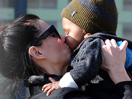 Sandra Bullocková se synem Louisem