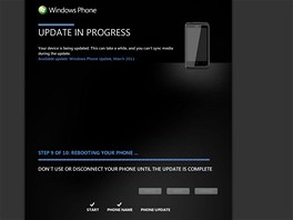 Postup aktualizace Windows Phone 7 skrze Zune