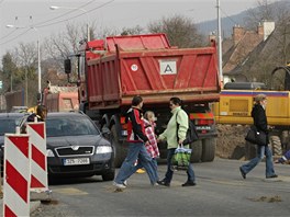 Roziovn silnice z centra Zlna do Malenovic.