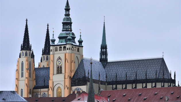 Pražský hrad bude po zateplení chrámu svatého Víta o něco barevnější.