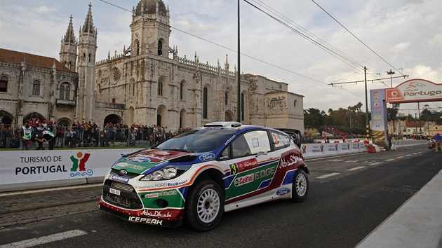 Mikko Hirvonen ped startem Portugalské rallye.
