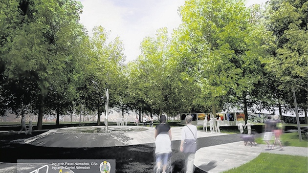 Studie nové podoby parku ve truncových sadech v Plzni