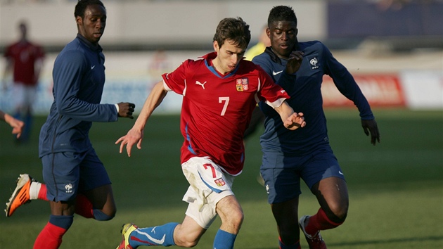 V REPREZENTA�NÍM DRESU. Tomá� Ho�ava hrál na "svém" olomouckém stadionu, ale