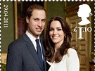 Britská pota vydala pamtní známky k svatb prince Williama a Kate...