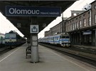 Souasný pohled z druhého nástupit olomouckého hlavního nádraí.