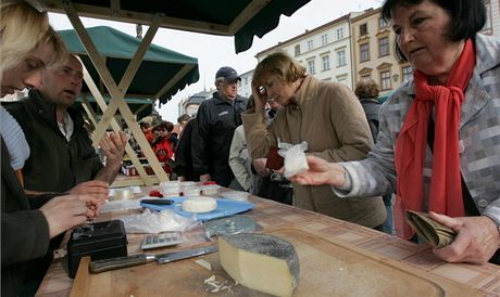 Jeden ze stnk na prvnch olomouckch Hanckch farmskch trzch.