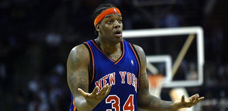 Eddy Curry v dresu New Yorku Knicks.