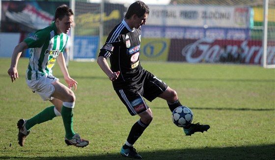 Momentka z utkání Píbram - Jablonec. 