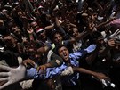 Demonstrace za odstoupení jemenského prezidenta Alího Abdalláha Sáliha