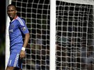 OSAMOCNENÝ. Didier Drogba z Chelsea bhem utkání Premier League proti Wiganu.