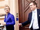 Porada lídr VV na Klárov - Kateina Klasnová a Vít Bárta (7. dubna 2011)