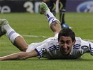 DALÍ GÓL REALU. Di María z Realu Madrid se radostí sklouzl po trávníku.
