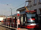 Tramvaj 15T ForCity linky íslo 18 ped vozovnou Pankrác