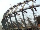 Rozestavný fotbalový stadion v Kyjev, kde se u za 14 msíc má hrát EURO.