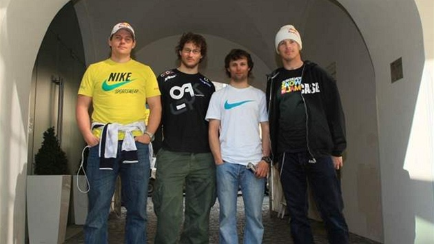 Zleva: Tomá� Kraus, Michal Novotný, Robin Kaleta, Martin �erník