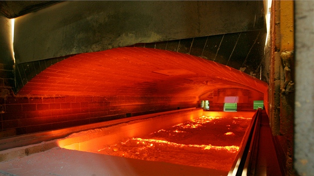 Tavící pec ve sklárnách ve Svtlé nad Sázavou.