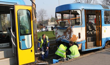 Srka tramvaj v Ostrav.