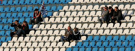 Archivní foto, slabá divácká návtva na stadionu Bazaly