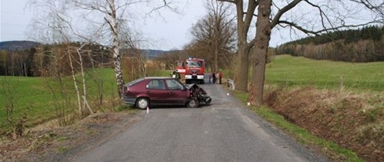 idika narazila do stromu, kdy podávala svému dítti dudlík.