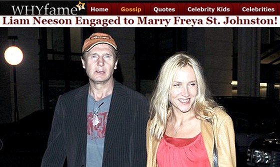 Liam Neeson a Freya St. Johnstonová