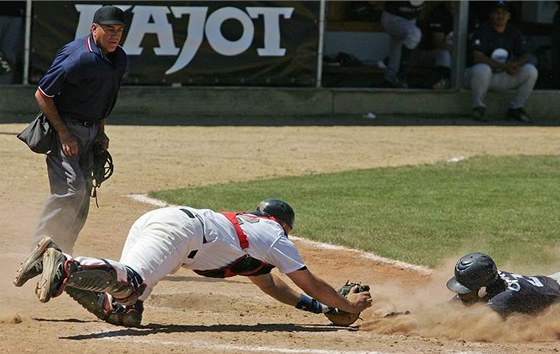 Momentka z eské baseballové extraligy.