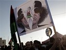 Demonstrace proti Kaddáfímu v Benghází (12. dubna 2011)