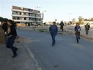 Novinái bhem libyjskou vládou organizované cesty do Misuráta (15. dubna 2011)