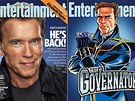 Titulní stránka asopisu Entertainment s "Guvernátorem" Schwarzeneggerem