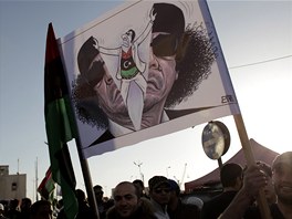 Demonstrace proti Kaddfmu v Benghz (12. dubna 2011)