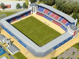 Studie zmodernizovanho stadionu ve truncovch sadech v Plzni