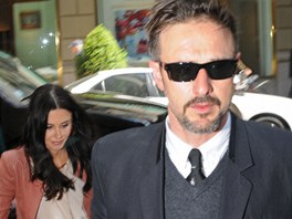 David Arquette a Courteney Coxov po spolenm vystoupen v rdiu