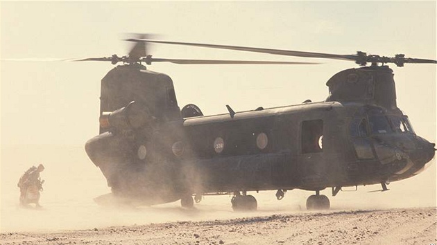 Americká helikoptéra typu Chinook