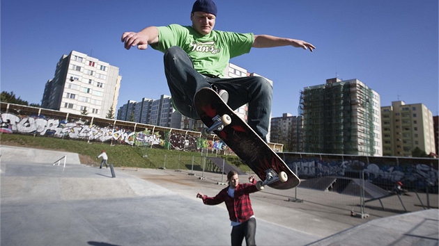 Nový skatepark v sídliti Nad Lunicí v Táboe. 